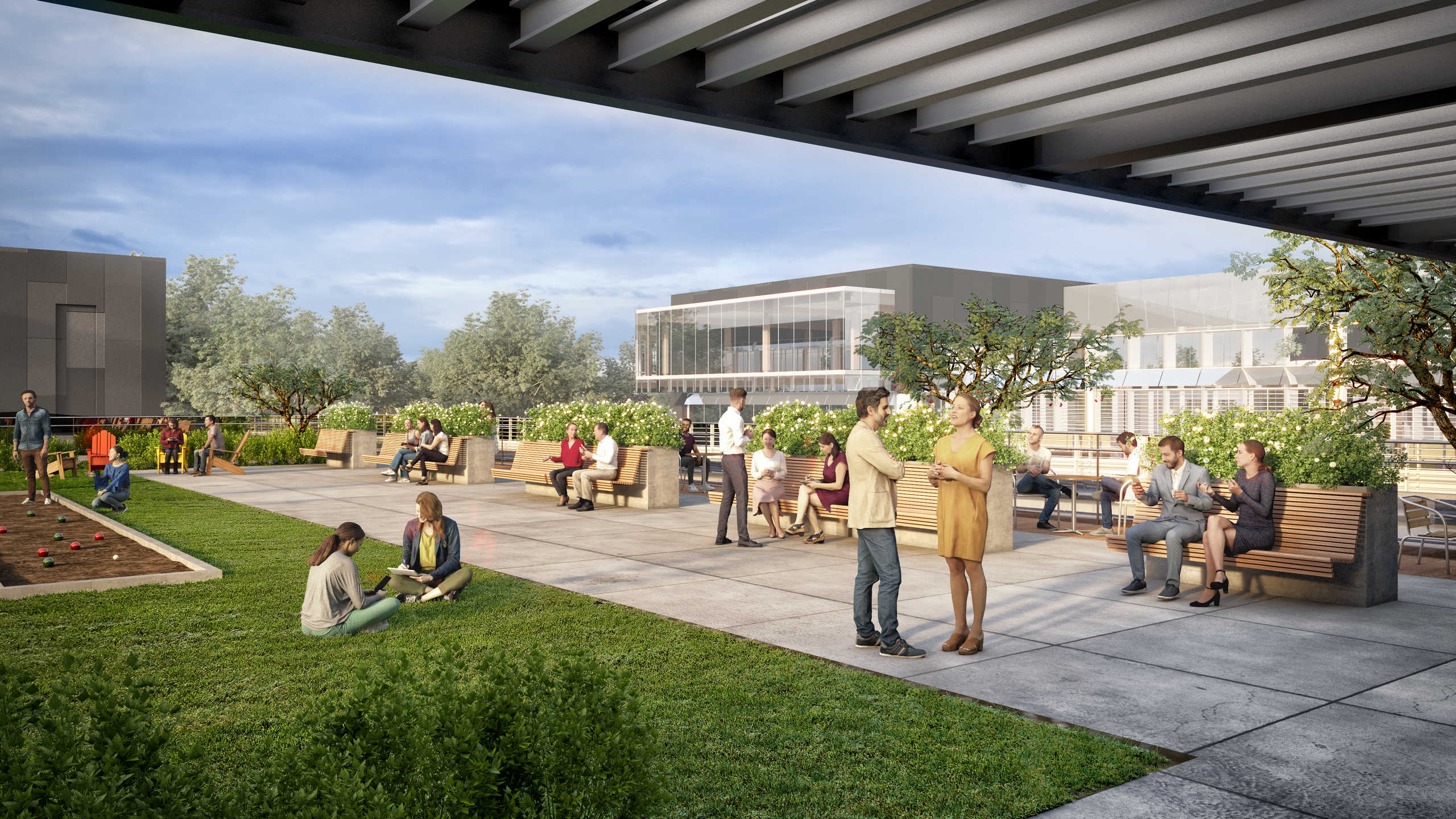 Green Roof Decks Render